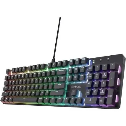 Trust GXT 871 Zora Mekanisk Gaming Tastatur, RGB, Sort