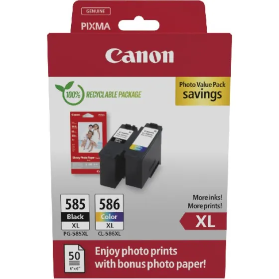 Canon PG585XL/CL586XL Photo Value Pack for PIXMA TS7650i/TS7750i