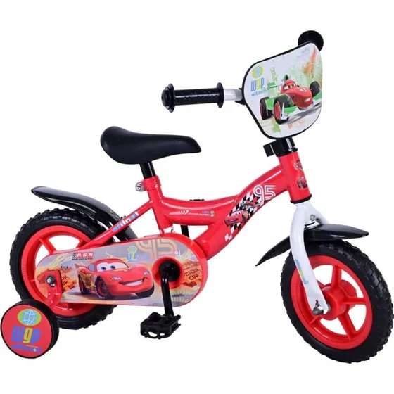 Volare Cars Børnecykel 10" med Støttehjul, Lynet McQueen, 2-4 år