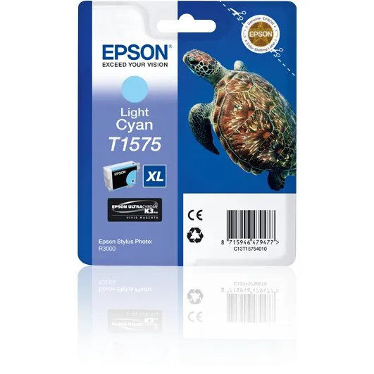 Epson T1575 Lys Cyan Blækpatron, 25,9 ml, 2300 sider
