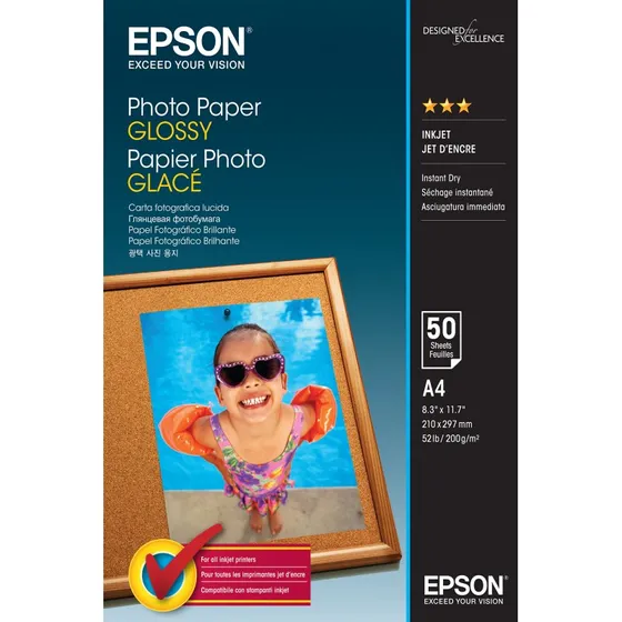 Epson Fotopapir A4 Glans 200 g/m² 50 ark