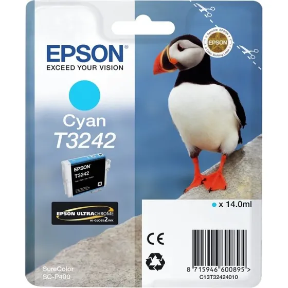 Epson T3242 Cyan Blækpatron, 14 ml