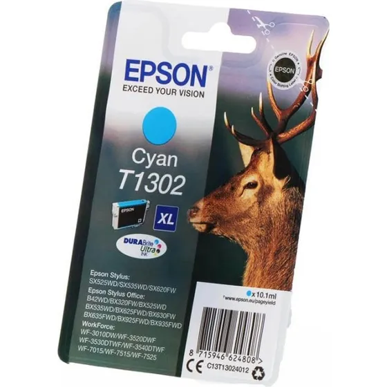 Epson T1302 Cyan Stag, 10,1 ml, Original