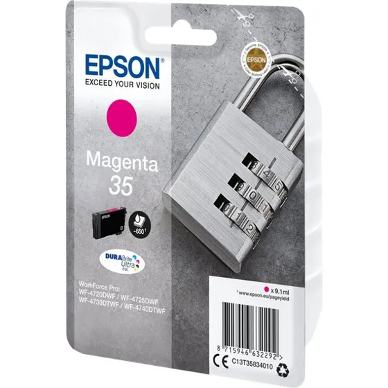 Epson 35 Magenta Blæk, 9,1 ml, original, for WF-4720-serien