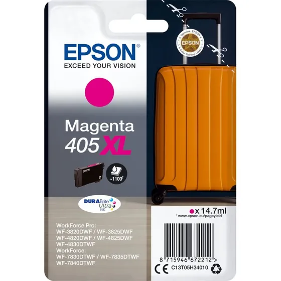 Epson 405XL Magenta XL-Blækpatron, 14,7 ml