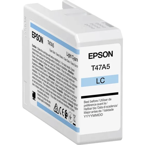 Epson T47A5 Lys Cyan 50 ml Original Blækpatron