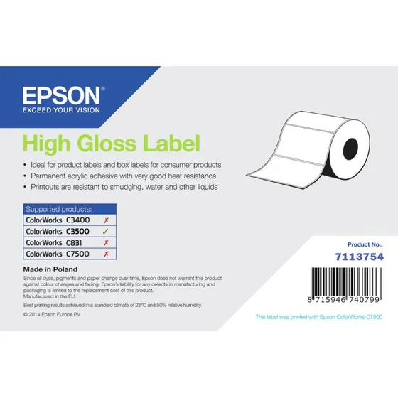 Epson Pressestempel Skæreetikette 102 x 76 mm, 415 stk