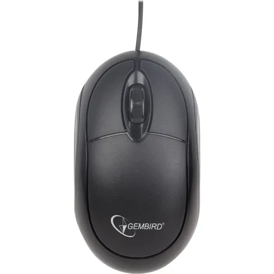 Gembird MUS-U-01 Optisk Kontormus, USB-A, 3 Knapper, Sort