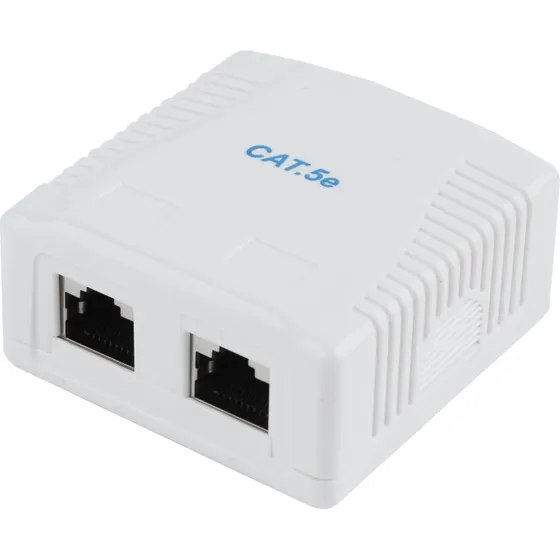 Cablexpert NCAC-2F5E-01 Overflademonteringsboks CAT 5e FTP hvid