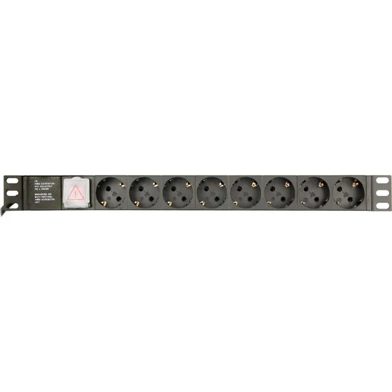 EnerGenie EG-PDU-014-C14 8-stik 16A 3m Sort