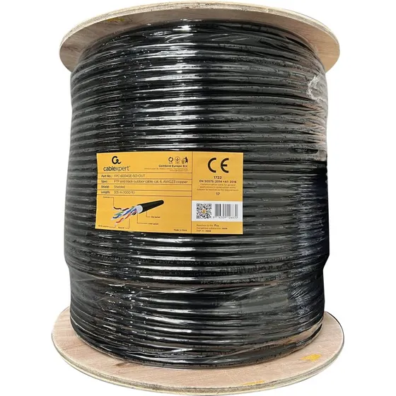 Cablexpert CAT 6 FTP 305m Sort Bulkkabel