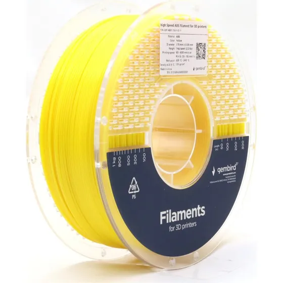 Gembird ABS-filament 1.75mm Gul 1 kg
