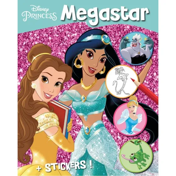 Disney Megastar Malebog med Klistermærker – Prinsesser