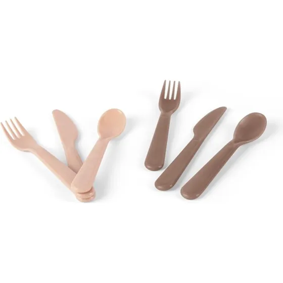 Dantoy Tiny BIO bestiksæt 6 dele - Sand/Grå-brun