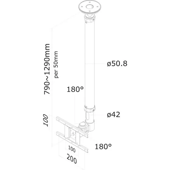 Neomounts FPMA-C100WHITE, TV-holder, hvid, 10-30"