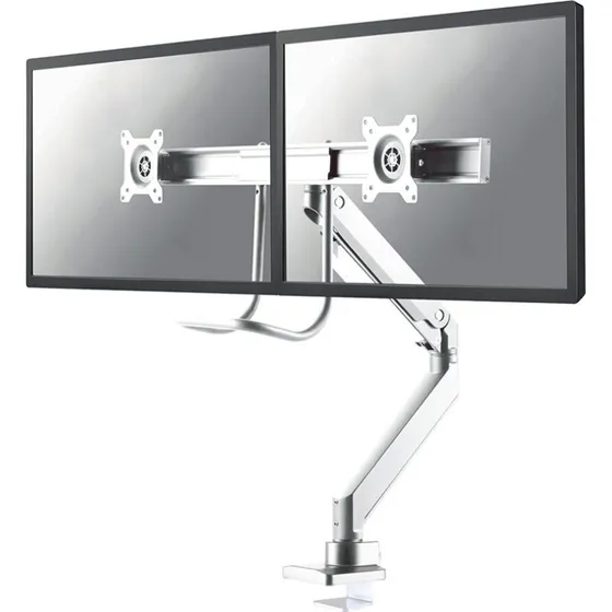 Neomounts NM-D775DX 2-skærm monteringssettet, hvid, aluminium