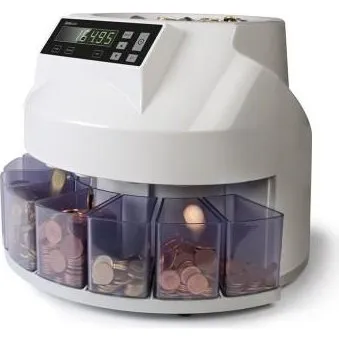 Safescan 1250 EUR Mønttæller, Hvid, 220 Mønter/Minut