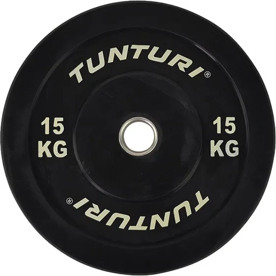 Tunturi Bumper Plate 15 kg, Sort