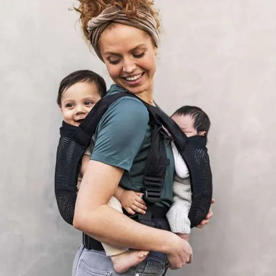 Minimonkey Tandem Bæresele – Sort, op til 15kg