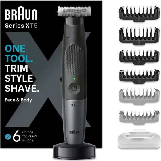 Braun XT5300 Hybridtrimmer Face&Body, Skifergrå