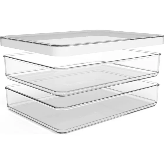 Rotho Loft Madopbevaringsbokse 2 x 0,85 l, transparent/hvid