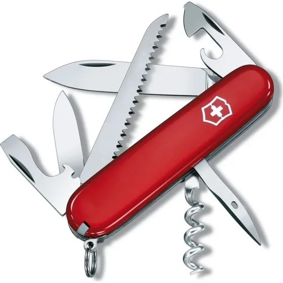 Victorinox Camper Red – 13-funktionel Lommekniv med Rustfrit Stål