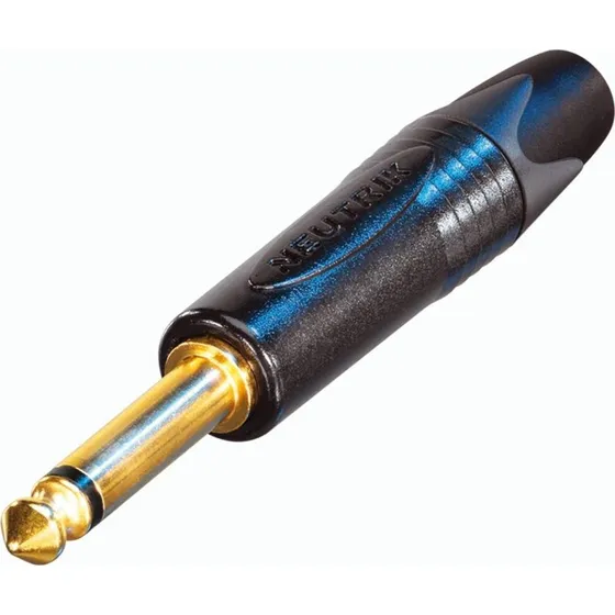 Neutrik PX Series 2-benet 1/4" jackstik, guldkontakter, sort