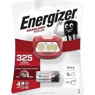 Pandelygte Energizer HDL20 325 lm rød, 3×AAA