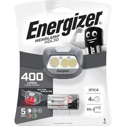 Energizer HDL30 Pandelygte 400 lm, IPX4, 3×AAA