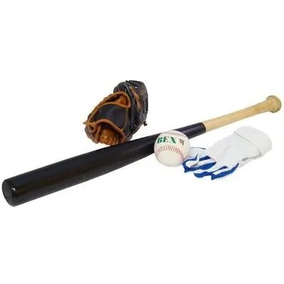 Sunsport Junior baseballsæt med bat, 2 handsker og bold