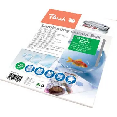 Peach 100-pak lamineringsposer