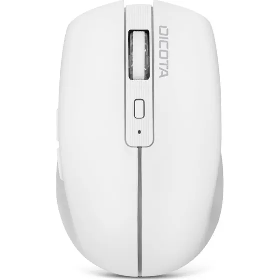 Dicota Notebook Trådløs Hvid, 5 Knapper, Bluetooth & 2.4 GHz