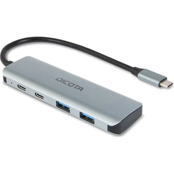 DICOTA 4-i-1 USB-C Dockingstation med 2x USB-A og 2x USB-C
