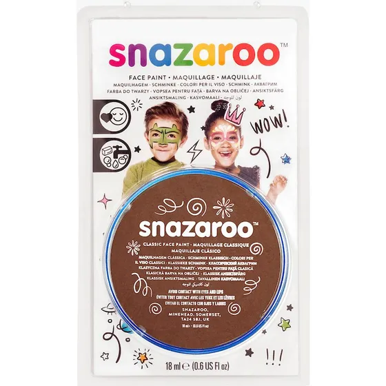 Snazaroo Ansigtsmaling 18ml Lysebrun, 3+ år