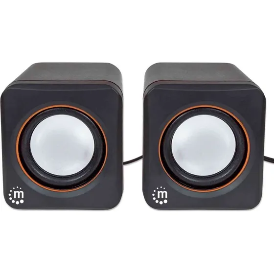 Manhattan PC Højttalere 6W USB 2.0 Sort/Orange