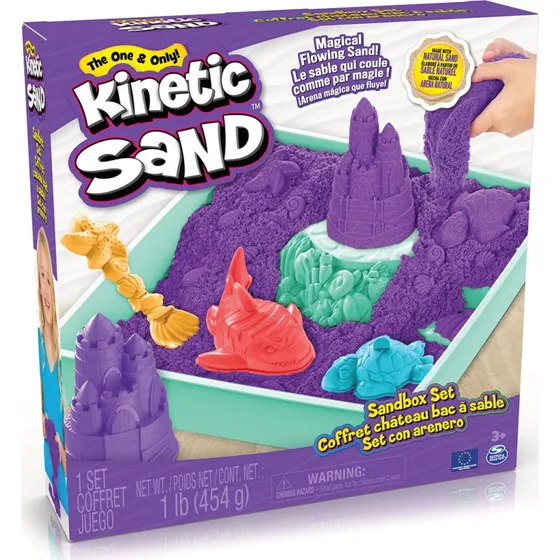 Kinetic Sand Sandboks Sæt - Lilla, 454 g