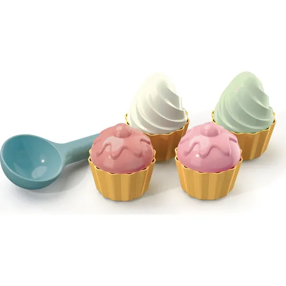 Androni Cupcakeformer med Ske 9 dl, farverige