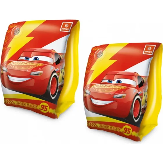 Mondo Swimming Bands Cars – Gul med røde svømmebånd med Lightning McQueen