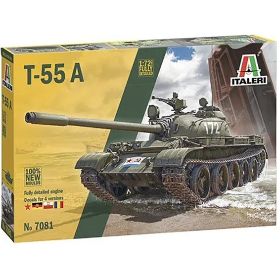 Italeri T-55 A 1:72 Fjernstyrede Kampvogn