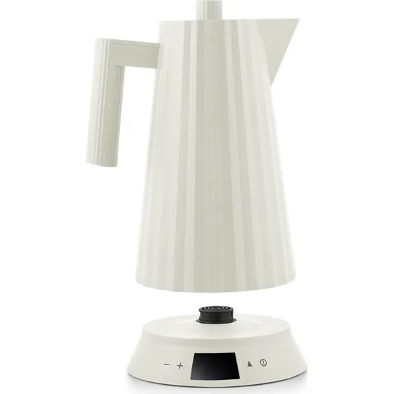 Alessi Plisse Elkedel 1,7 L, hvid med temperaturkontrol