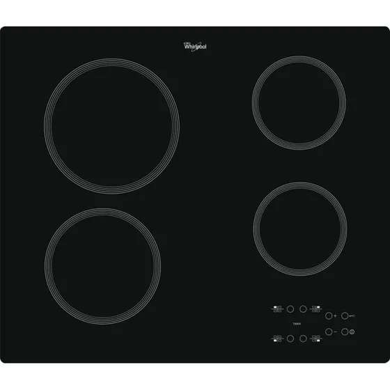 Whirlpool AKT 801/NE Keramisk kogeplade, 4 plader, sort, 56 cm