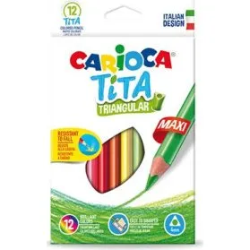 Carioca Tita Farveblyanter Maxi 4mm Trekantet 12 Farver