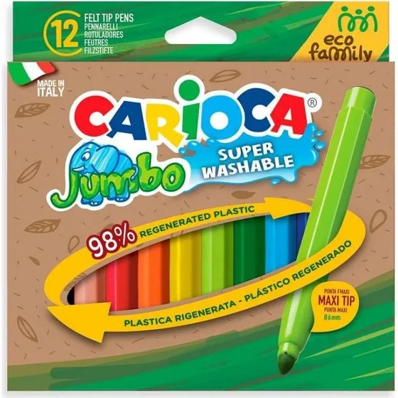 Carioca Maxi Tusser 12 stk - ECOfamily, 98% genbrugt plast