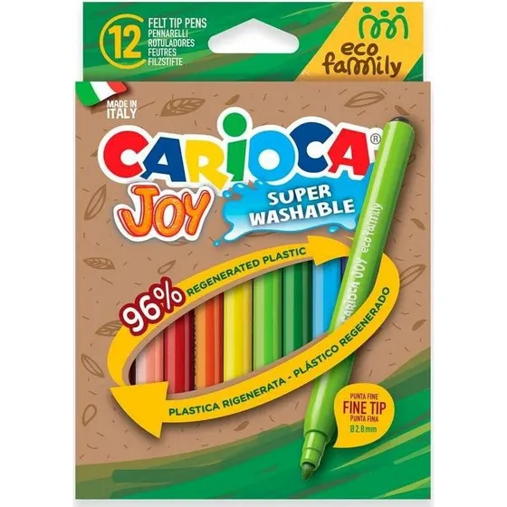Carioca ECOfamily Fine Tip Tuscher 12 Stk