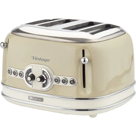 Ariete 156 Vintage Brødrister 4 skiver, beige