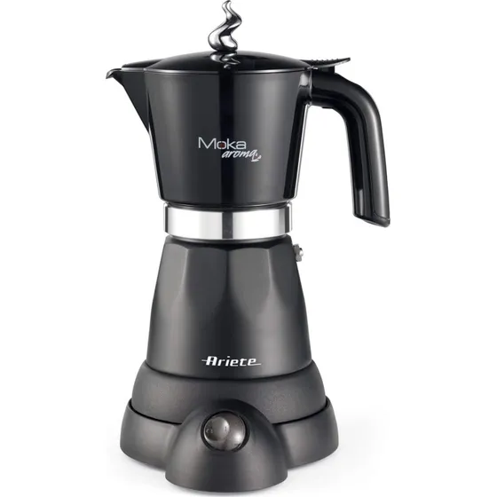 Ariete 1368/01 Elektrisk Mokka Pot, Sort, 6 Kopper