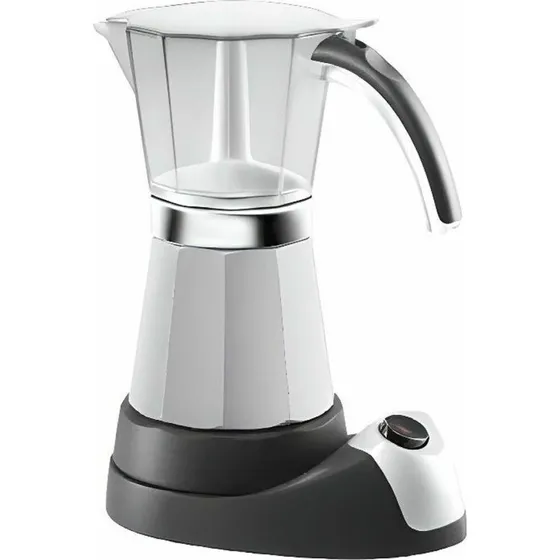 De'Longhi Alicia Plus EMKM6B, elektrisk italiensk kaffekande, hvid, 6 kop