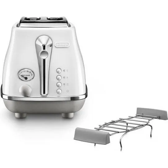 De'Longhi CTOC2103.W 2-skivs brødrister, hvid