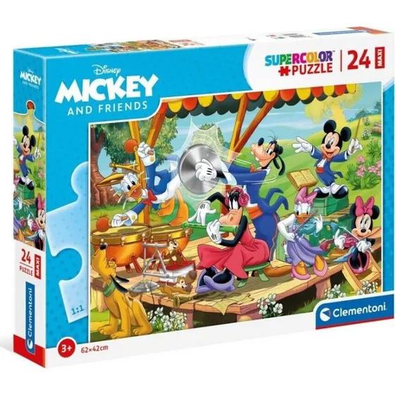 Clementoni Disney Puslespil - Mickey og Venner - Maxi - 24 Brikker