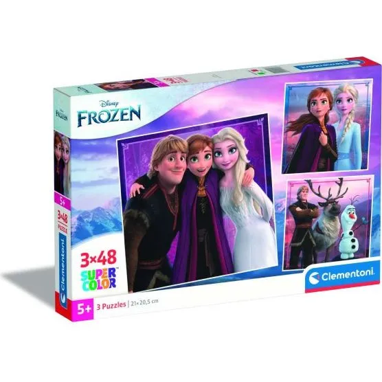 Clementoni SuperColor Puslespil Frozen 3x48 Brikker